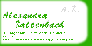 alexandra kaltenbach business card